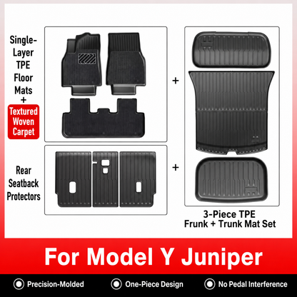 TPE Floor Mats & Cargo Liners for Tesla Model Y/ 3/ Model Y Juniper/Model 3 Highland– All-Weather Protection（副本）