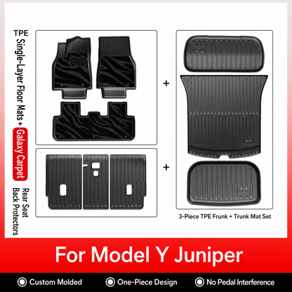 TPE Floor Mats & Cargo Liners for Tesla Model Y/ 3/ Model Y Juniper/Model 3 Highland– All-Weather Protection（副本）