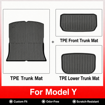 TPE Floor Mats & Cargo Liners for Tesla Model Y/ 3/ Model Y Juniper/Model 3 Highland– All-Weather Protection（副本）