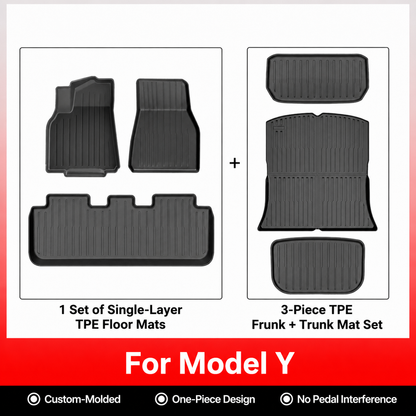 TPE Floor Mats & Cargo Liners for Tesla Model Y/ 3/ Model Y Juniper/Model 3 Highland– All-Weather Protection（副本）