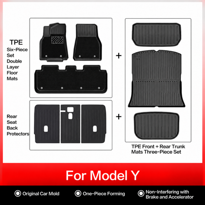 TPE Floor Mats & Cargo Liners for Tesla Model Y/ 3/ Model Y Juniper/Model 3 Highland– All-Weather Protection（副本）