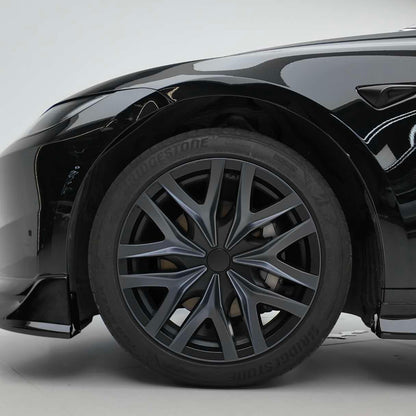 18-Inch Spider-Style Gray & Black Two-Tone Wheel Covers for Tesla Model 3 Highland 2023.10+